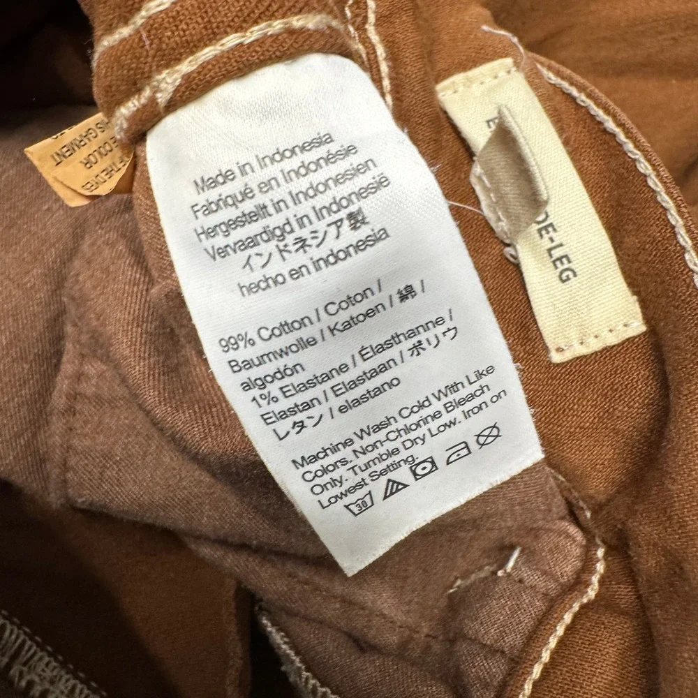 Madewell Pants Womens 26 (26x27 ACTUAL) Emmett Wide-Leg Brown Boho Coastal
